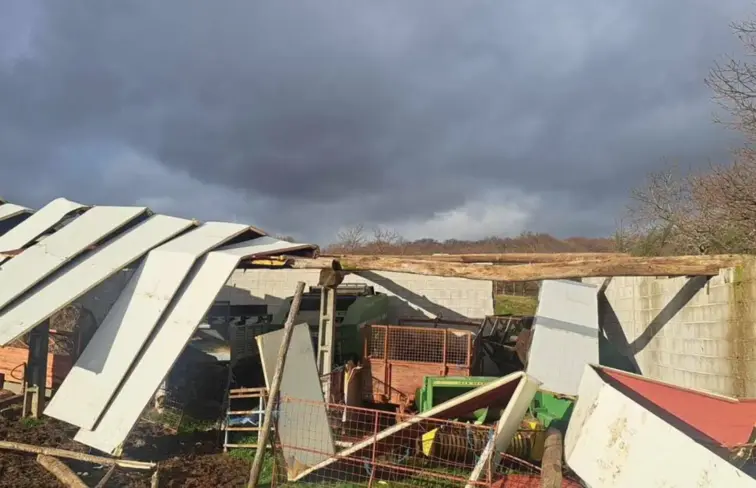 Estragos do mau tempo em Vinhais.
